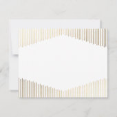 Gold Imitate Fossilien Kunst-Deco RSVP-Karte RSVP Karte (Rückseite)