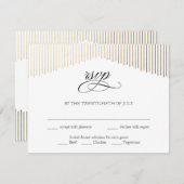 Gold Imitate Fossilien Kunst-Deco RSVP-Karte RSVP Karte (Vorne/Hinten)