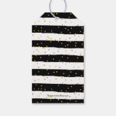 Gold Imitate Fossilien Schwarz-weiße Streifen Geschenkanhänger (Rückseite)