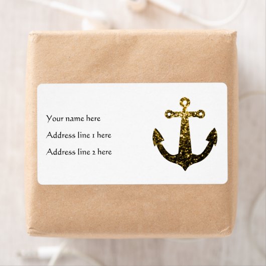 Gold Imitate funkeln Glitzer Anchor Personalize (Insitu)