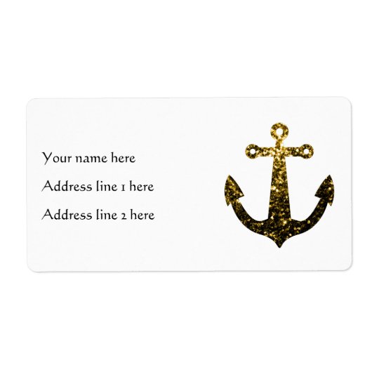Gold Imitate funkeln Glitzer Anchor Personalize (Vorne)