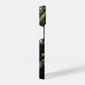 Gold Imitate funkelnd Linie schwarz abstrakt Monog iPhone Hülle (Rechte Seite)