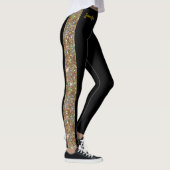 Gold Imitate Glitzer auf Black Leggings Tance Pant (Rechts)