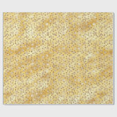 Gold Imitate Glitzer Cheetah Spots Geschenkpapier (Flach)