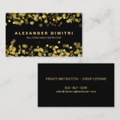 Gold Imitate Glitzer Confetti Visitenkarte (Vorne/Hinten)