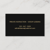 Gold Imitate Glitzer Confetti Visitenkarte (Rückseite)