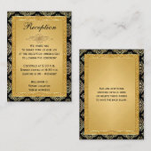 Gold IMITATE Glitzer Damask, Scroll Umschließungsk Begleitkarte (Vorne/Hinten)