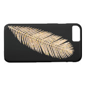 Gold Imitate Glitzer Feather Case-Mate iPhone Hülle (Rückseite (Horizontal))