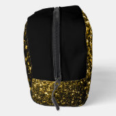 Gold Imitate Glitzer Glitzern Schwarz Monogram Waschbeutel (Rechts)