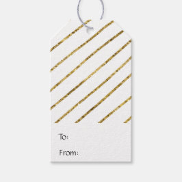 Gold Imitate Glitzer in Diagonalen Urlaub Geschenkanhänger