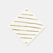 Gold Imitate Glitzer in Diagonalen Urlaub Serviette (Ecke)