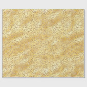 Gold Imitate Glitzer Leopard Print Geschenkpapier (Flach)