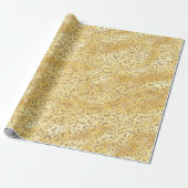 Gold Imitate Glitzer Leopard Print Geschenkpapier (Ungerollt)