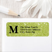 Gold Imitate Glitzer Monogram - Rücksendeadressen- (Insitu)