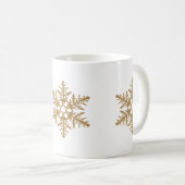 Gold Imitate Glitzer Snowflake Kaffeetasse (VorderseiteRechts)
