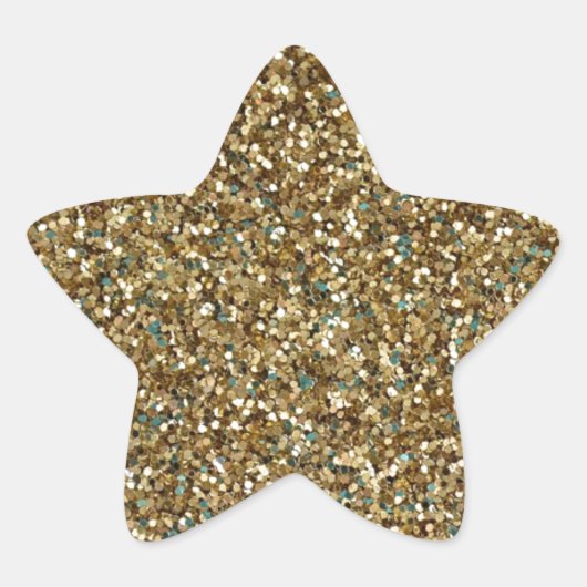 GOLD (Imitate) GLITZER STAR STICKERS (Vorderseite)