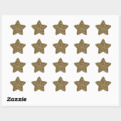 GOLD (Imitate) GLITZER STAR STICKERS (Blatt)