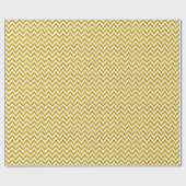 Gold Imitate Glitzer & White Ikat Zickzack Geschenkpapier (Flach)