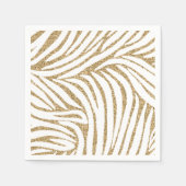 Gold Imitate Glitzer Zebra Print Serviette (Vorderseite)