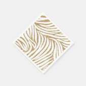 Gold Imitate Glitzer Zebra Print Serviette (Ecke)