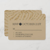 Gold Imitate Glitzer Zebra Print UAWG RSVP Karte (Vorne/Hinten)