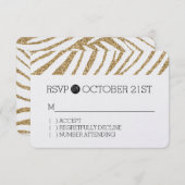 Gold Imitate Glitzer Zebra Print UAWG RSVP Karte (Vorne/Hinten)