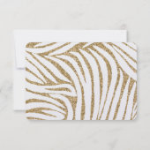 Gold Imitate Glitzer Zebra Print UAWG RSVP Karte (Rückseite)