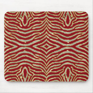 Gold Imitate Glitzer Zebra Streifen Custom Backgro Mousepad
