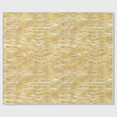 Gold Imitate Glitzer Zebra Streifen Geschenkpapier (Flach)