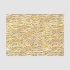 Gold Imitate Glitzer Zebra Streifen Seidenpapier