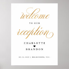 Gold Imitate herzlich willkommen auf unserem Empfa Poster