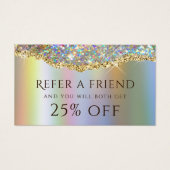 Gold Imitate iridescent Glitzer Referenzkarte (Vorderseite)