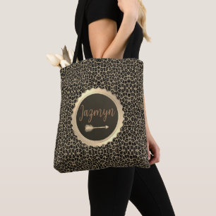 Gold Imitate Leopard Personalisiert Tasche