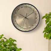 Gold Imitate Metalldraht Stilvolle, einzigartige U Runde Wanduhr