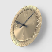 Gold Imitate Metalldraht Stilvolle, einzigartige U Runde Wanduhr (Winkel)
