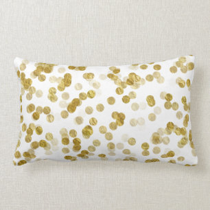 Gold Imitate Metallic Dot Bokeh Hintergrund Bling Lendenkissen