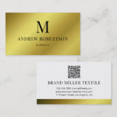 Gold-Imitate-Metallic-Holografie-QR-Code Visitenkarte (Vorne/Hinten)