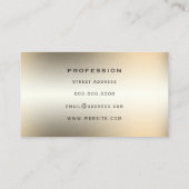 Gold-Imitate Metallstruktur glänzend Visitenkarte (Rückseite)