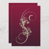 Gold-Imitate mit Hochzeitsempfang Einladung (Vorne/Hinten)