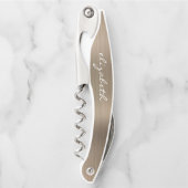 Gold-Imitate - Personalisiertes Drehbuch aus Metal Kellnermesser (Vorderseite)
