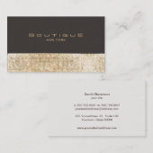 Gold IMITATE Sequins Wildleder Look Beauty & Chic  Visitenkarte (Vorne/Hinten)