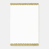 Gold Imitate Sparkle Glitzer Post-it Klebezettel (Vorderseite)