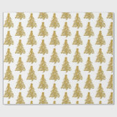 Gold (Imitate) Weihnachtsbaum Geschenkpapier (Flach)