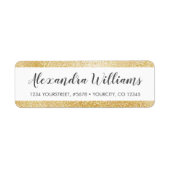 Gold-Imitate zeigen das Rückgabeadresse-Label für (Vorne)