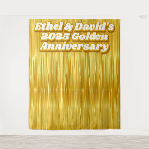 Gold Imitate zum Hochzeitstag - Hintergrund Wandteppich