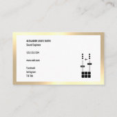 Gold Imitats Audio Engineer Visitenkarte (Rückseite)