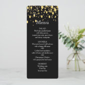 Gold, Imitats Foil Bubbles, stilvolle, benutzerdef Menükarte (Stehend Vorderseite)