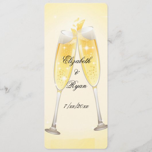 Gold, Imitats Foil Bubbles, stilvolle, benutzerdef Menükarte (Rückseite)