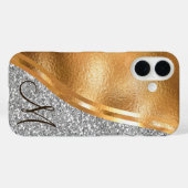 Gold Imitats Foil, Name und Monogram Case-Mate iPh Case-Mate iPhone Hülle (Rückseite (Horizontal))