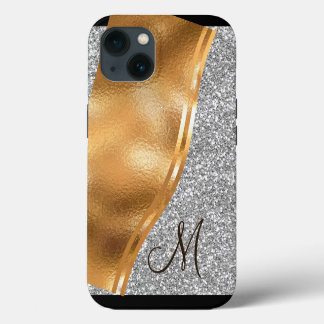 Gold Imitats Foil, Name und Monogram Case-Mate iPh iPhone 13 Hülle